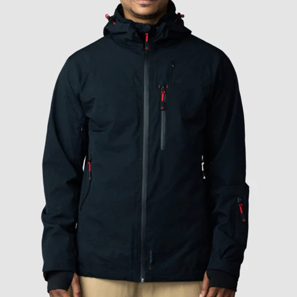 Apricoat Men's Jacket in Black with Removable Hood Size 2XL